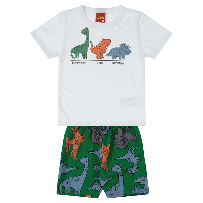 Conjunto Bebê Kyly Camiseta Malha E Bermuda Moletom