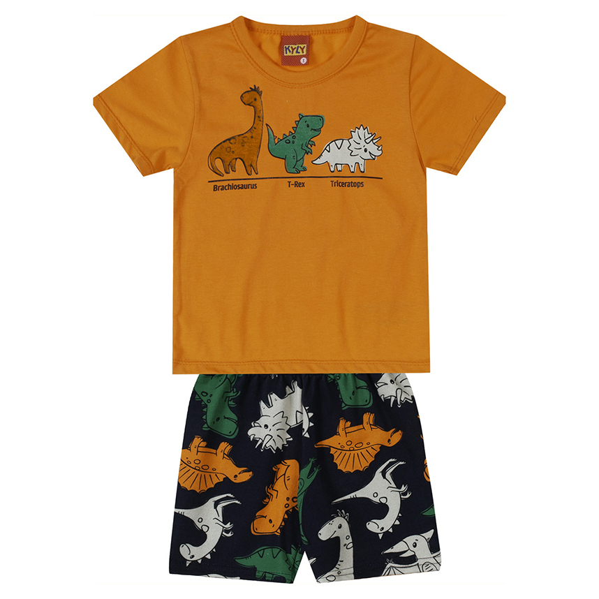 Conjunto Bebê Kyly Camiseta Malha E Bermuda Moletom