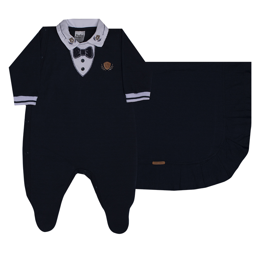 Saída Maternidade Sonho Mágico Bordado com Botões 2 Peças Saída Maternidade Sonho Mágico Bordado com Botões 2 Peças