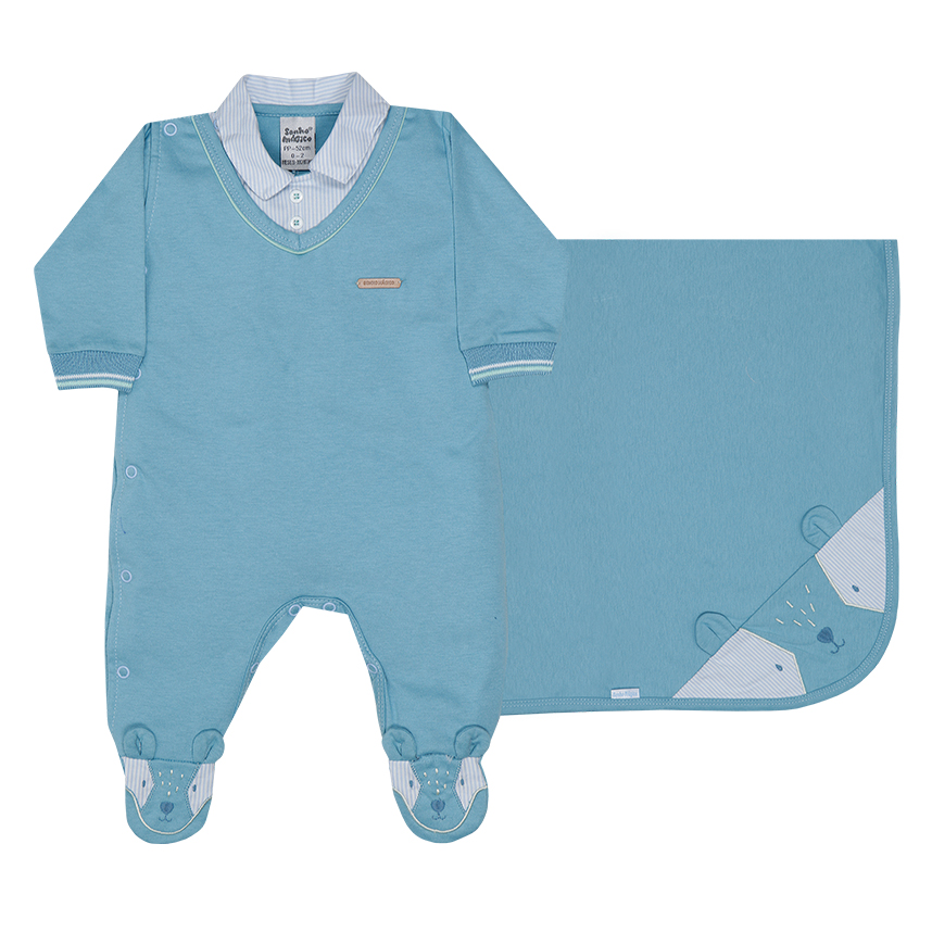 Saída Maternidade Sonho Mágico Detalhe Bichinho 2 Peças Saída Maternidade Sonho Mágico Detalhe Bichinho 2 Peças