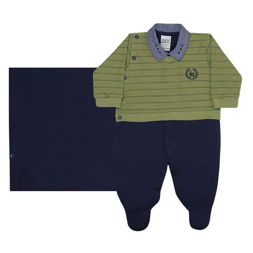 Saída Maternidade Sonho Mágico Detalhe Laço 2 Peças Saída Maternidade Sonho Mágico Detalhe Laço 2 Peças