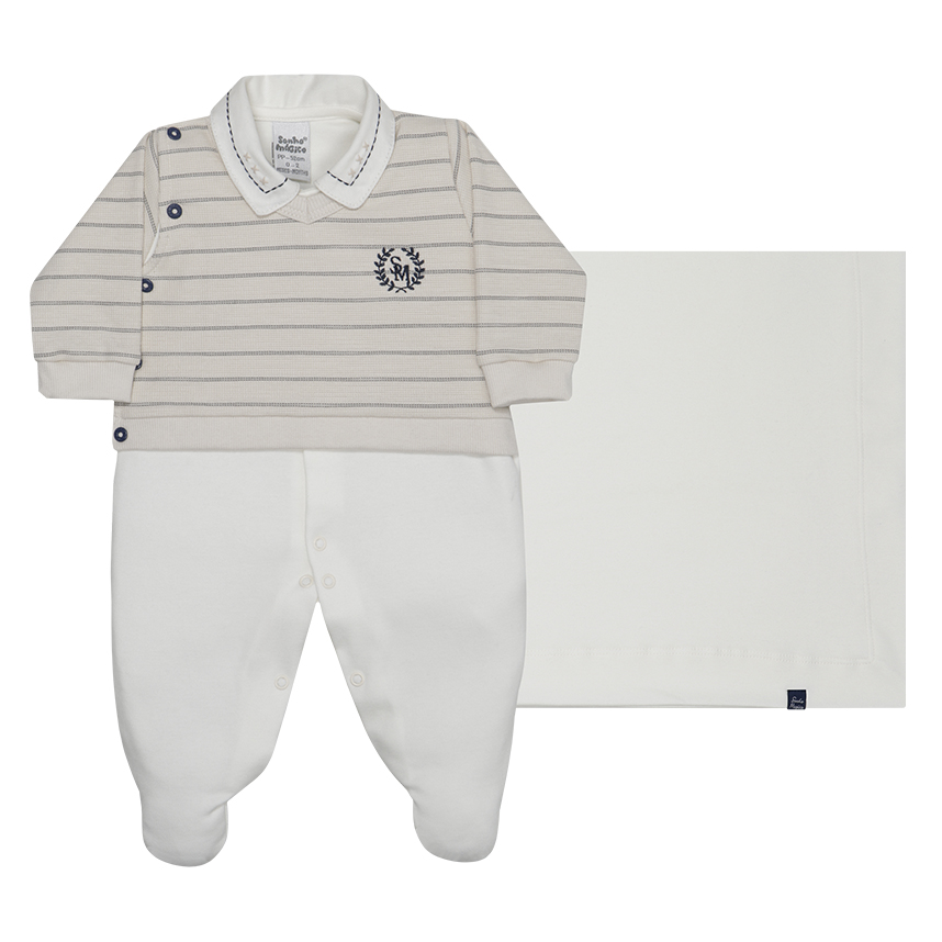 Saída Maternidade Sonho Mágico Detalhe Laço 2 Peças Saída Maternidade Sonho Mágico Detalhe Laço 2 Peças