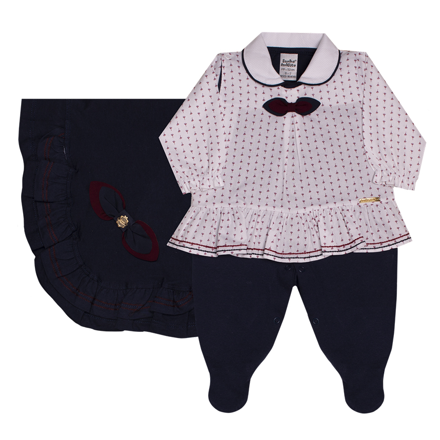 Saída Maternidade Sonho Mágico com Estampa e Laço 2 Peças Saída Maternidade Sonho Mágico com Estampa e Laço 2 Peças