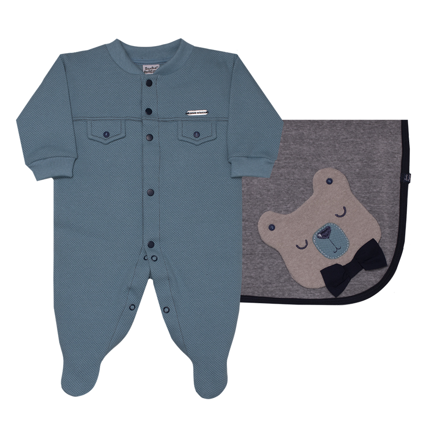 Saída Maternidade Sonho Mágico Bolsinhos e Urso 2 Peças Saída Maternidade Sonho Mágico Bolsinhos e Urso 2 Peças