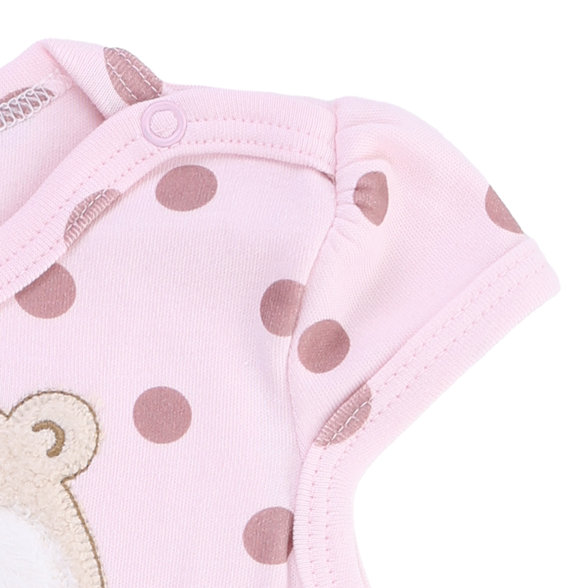 Macacão Bebê Upi Uli Curto Bordado Castor