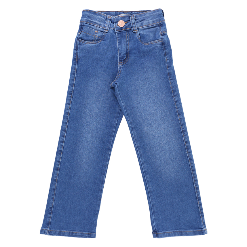 Calça Jeans Infantil Revert Flare com Detalhe Used Leve Calça Jeans Infantil Revert Flare com Detalhe Used Leve