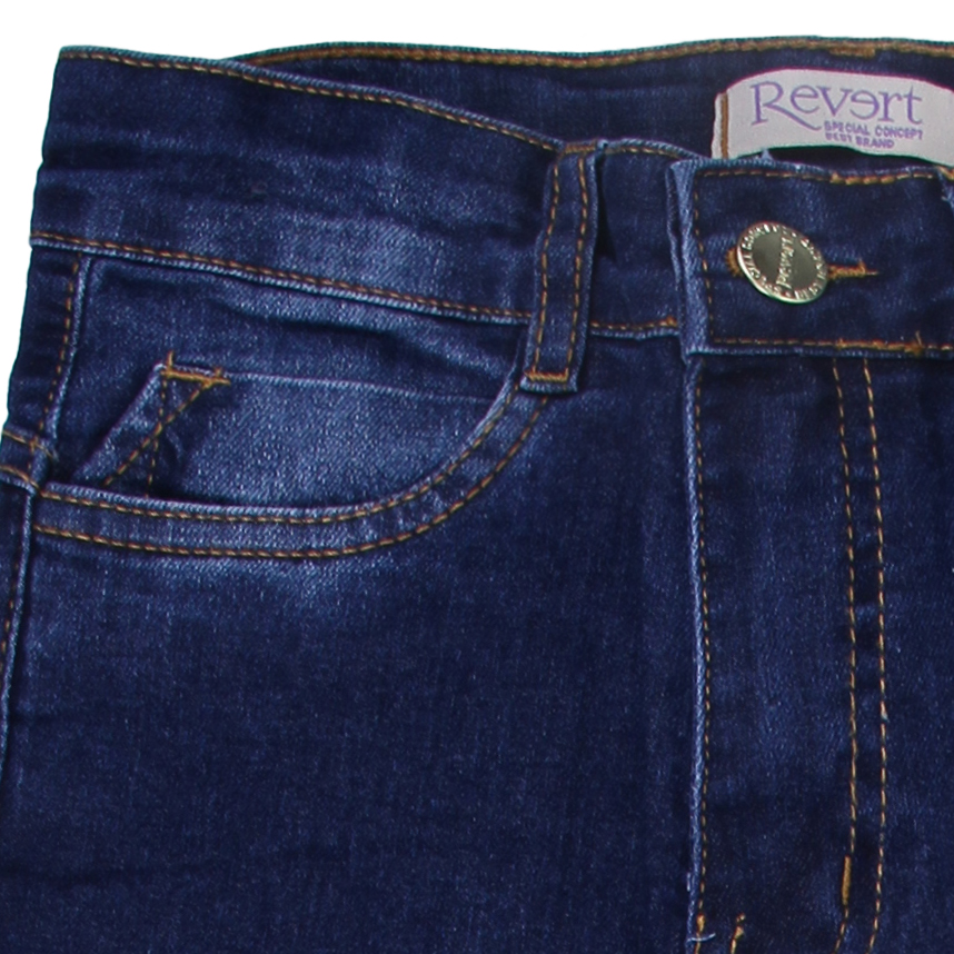 Calça Jeans Juvenil Revert Wide Leg Detalhes Used