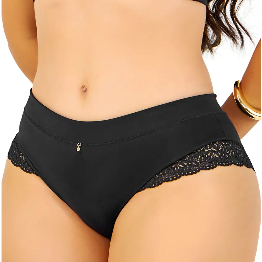 Calcinha Dilady Biquini Com Pala Rendada Calcinha Dilady Biquini Com Pala Rendada