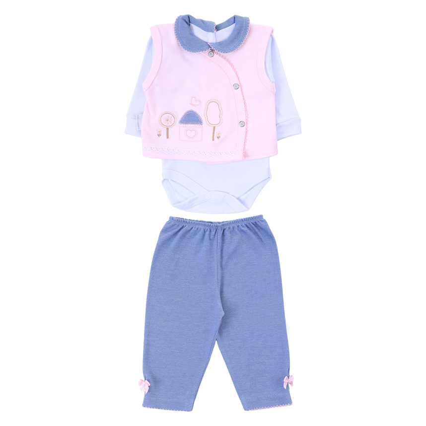 Pagão Puro Carinho Body Colete Bordado Casa E Calça 3 Peças