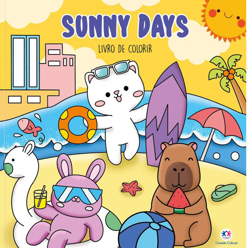 Livro Para Colorir Infantil Ciranda Cultural Sunny Days Livro Para Colorir Infantil Ciranda Cultural Sunny Days