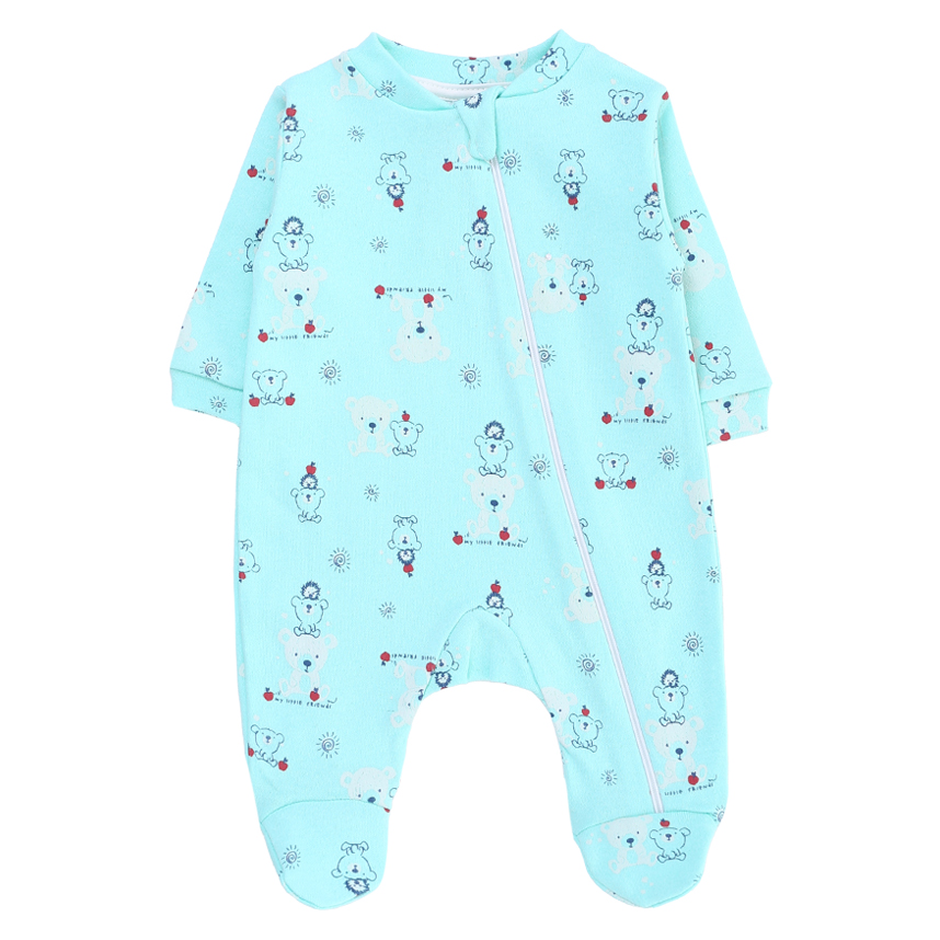 Macacão Bebê Klub Kids Sued Estampado com Zíper