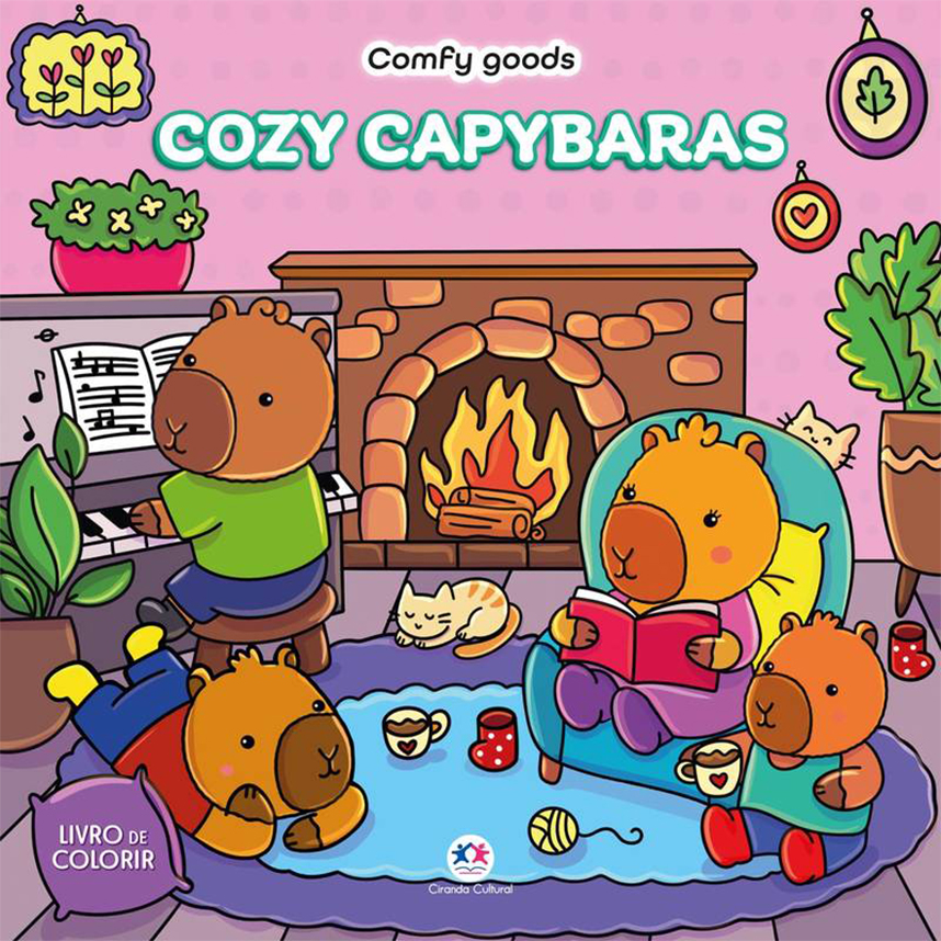 Livro Para Colorir Infantil Ciranda Cultural Cozy Capybaras Livro Para Colorir Infantil Ciranda Cultural Cozy Capybaras