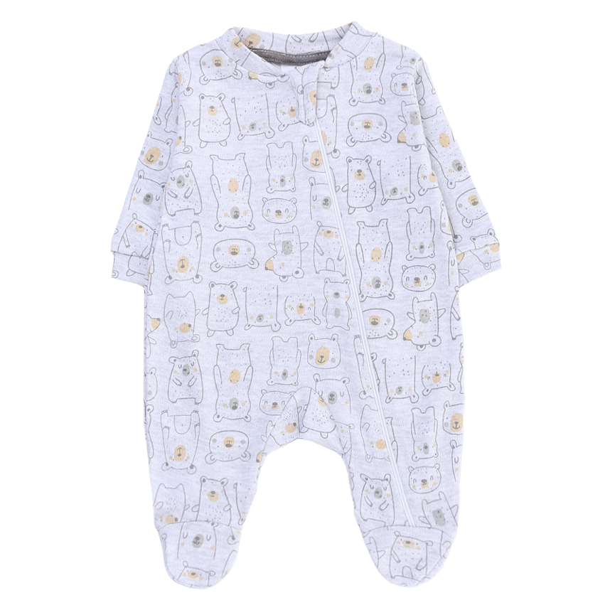 Macacão Longo Bebê Klub Kids Menino Em Suedine Macacão Longo Bebê Klub Kids Menino Em Suedine