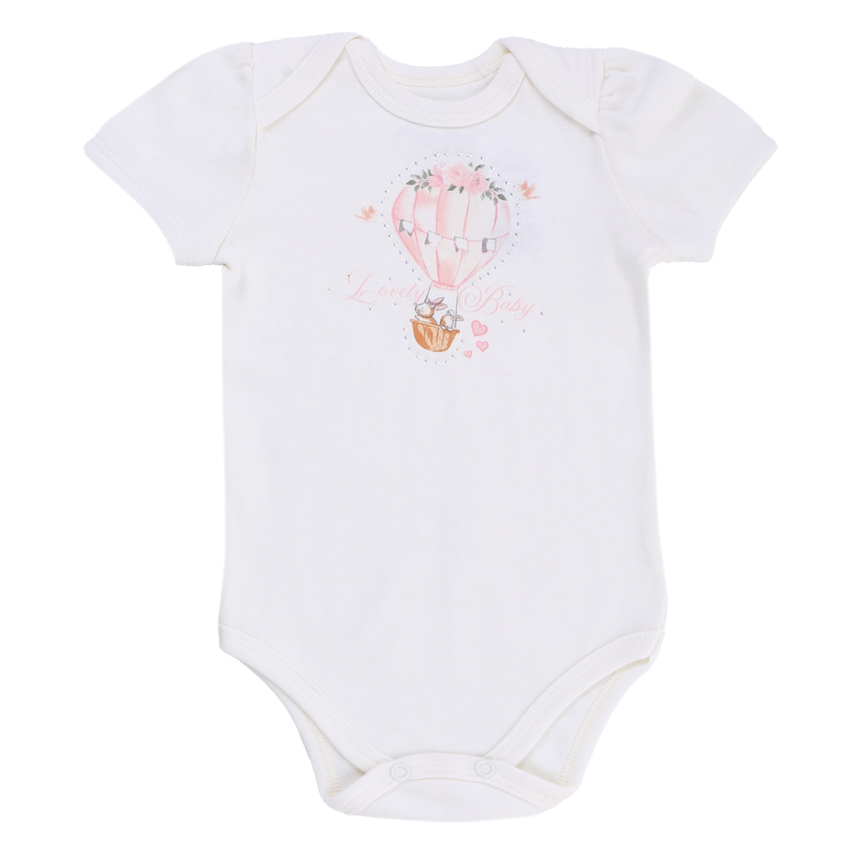 Conjunto Bebê Iaze Body Manga Curta e Short Estampado Balão Conjunto Bebê Iaze Body Manga Curta e Short Estampado Balão