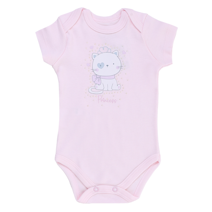 Conjunto Bebê Iaze Body e Short Bordado Gatinha Conjunto Bebê Iaze Body e Short Bordado Gatinha