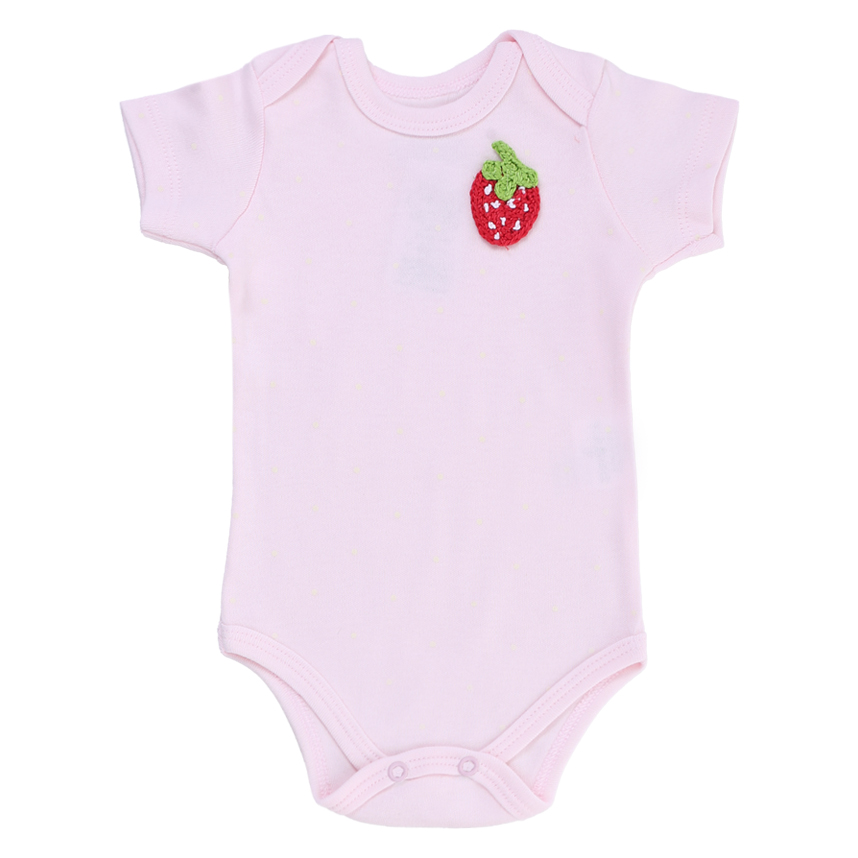 Conjunto Bebê Iaze Body Manga Curta Bordado Morango E Short Conjunto Bebê Iaze Body Manga Curta Bordado Morango E Short