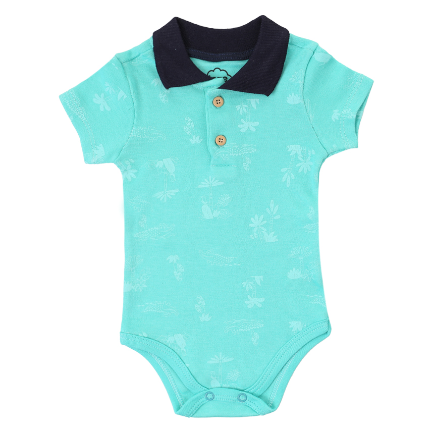 Conjunto Bebê Iaze Body Curto Estampa Jacaré E Bermuda Conjunto Bebê Iaze Body Curto Estampa Jacaré E Bermuda