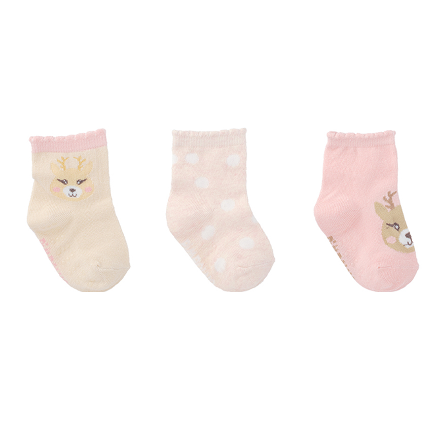 Meia Bebê Pimpolho Menina Estampa Sortida 3 Peças