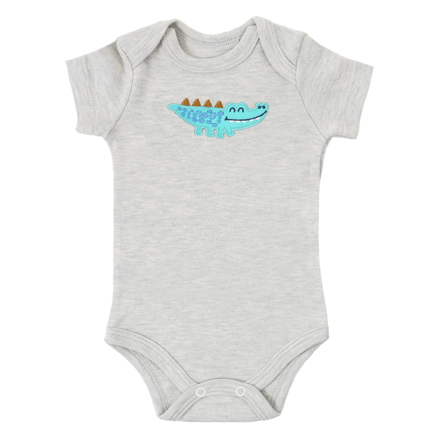 Conjunto Bebê Iaze Body Curto Bordado Jacaré E Bermuda Conjunto Bebê Iaze Body Curto Bordado Jacaré E Bermuda