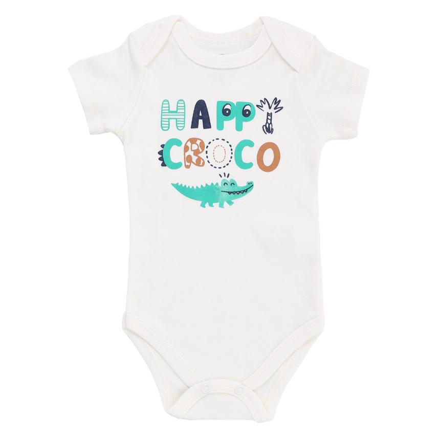 Conjunto Bebê Iaze Body Curto Estampa Jacaré E Bermuda Conjunto Bebê Iaze Body Curto Estampa Jacaré E Bermuda