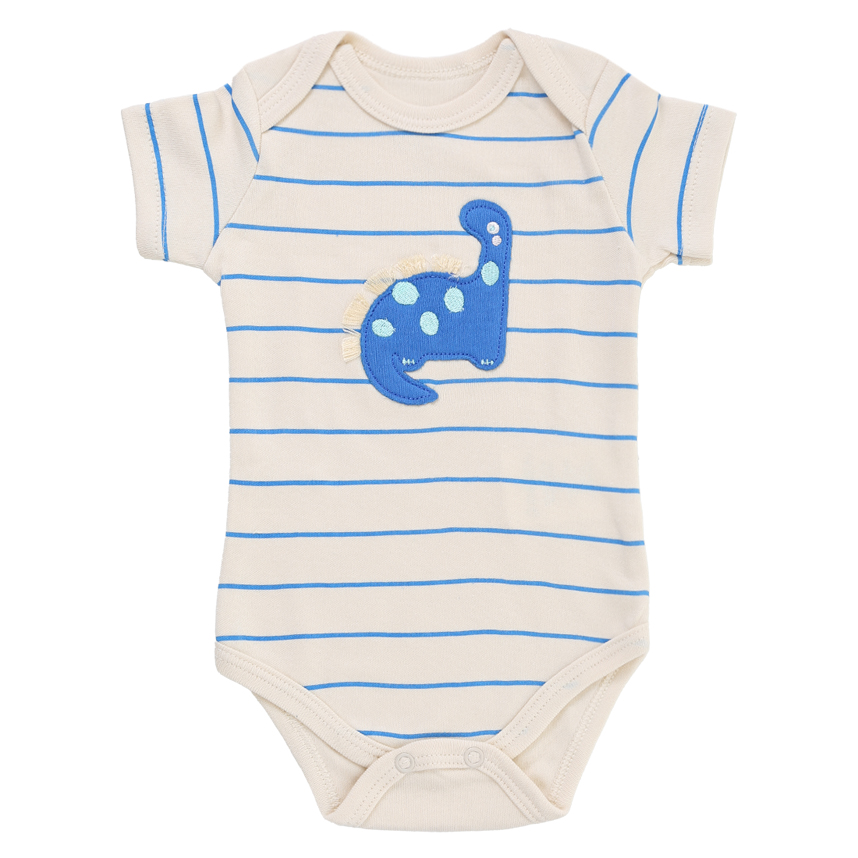 Conjunto Bebê Iaze Body Dinossauro Com Listras E Bermuda Conjunto Bebê Iaze Body Dinossauro Com Listras E Bermuda