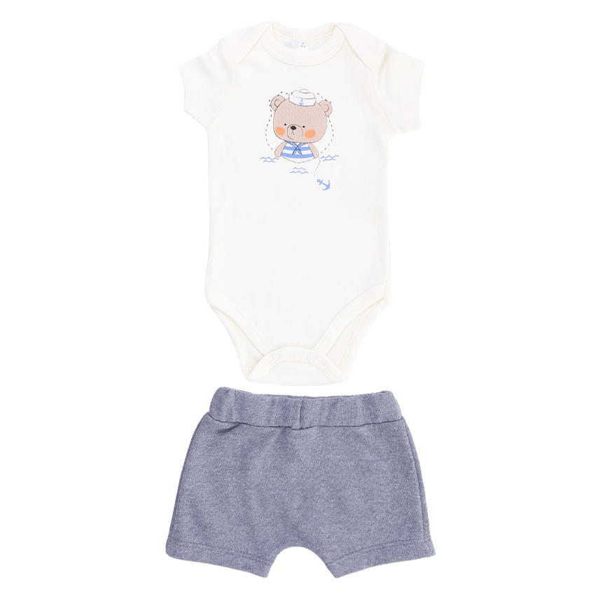 Conjunto Bebê Mini Moon Body E Short Urso Marinheiro Conjunto Bebê Mini Moon Body E Short Urso Marinheiro