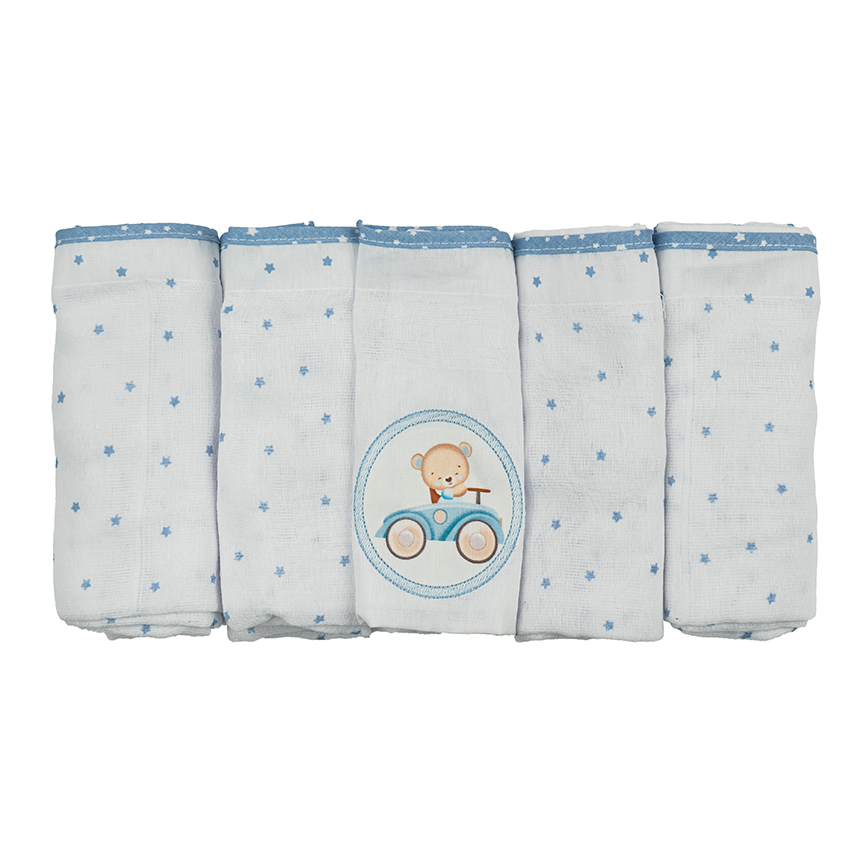 Fralda Luxo Bublim Sonhos Liso Com Bordado Urso 3 Peças Fralda Luxo Bublim Sonhos Liso Com Bordado Urso 3 Peças