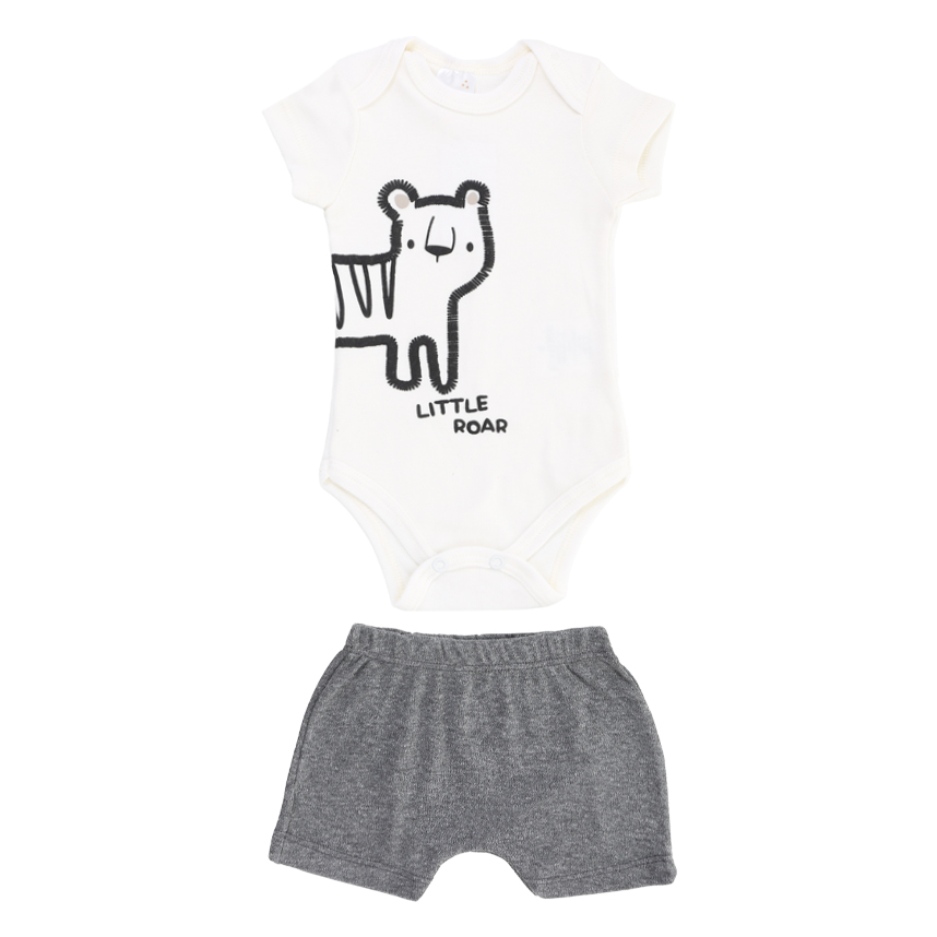 Conjunto Bebê Mini Moon Body e Short Raposa Conjunto Bebê Mini Moon Body e Short Raposa