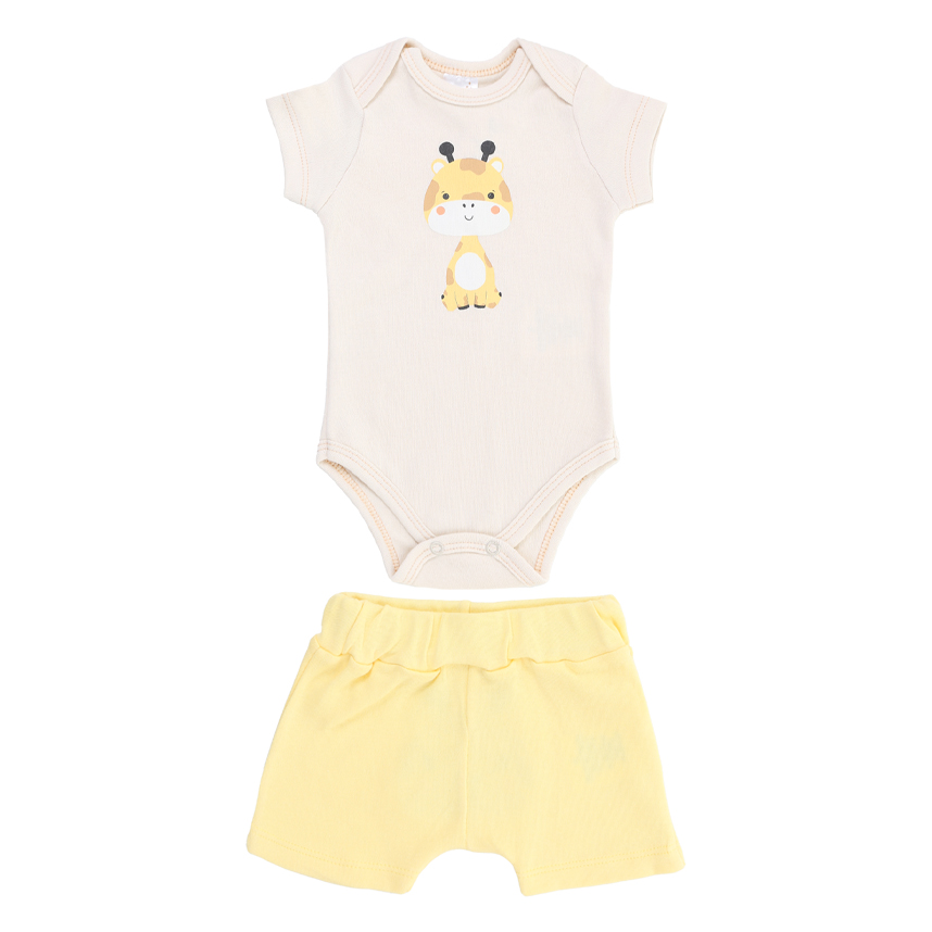 Conjunto Bebê Mini Moon Body E Short Girafa Conjunto Bebê Mini Moon Body E Short Girafa