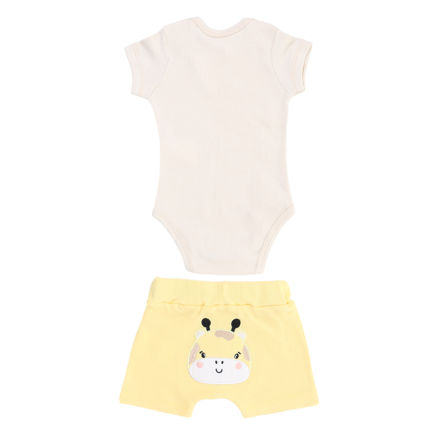 Conjunto Bebê Mini Moon Body E Short Girafa Conjunto Bebê Mini Moon Body E Short Girafa