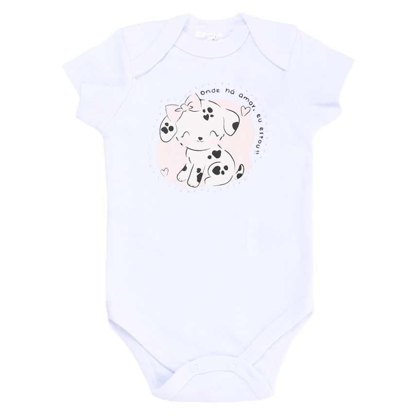 Conjunto Bebê Mini Moon Body E Short Cachorrinho Conjunto Bebê Mini Moon Body E Short Cachorrinho