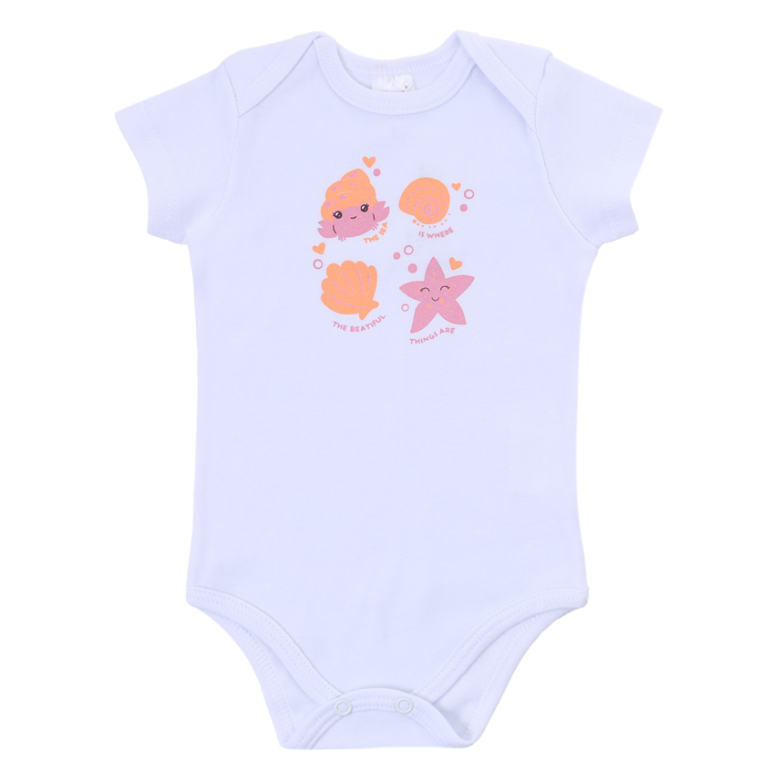 Conjunto Bebê Mini Moon Body E Short Estampa Mar Conjunto Bebê Mini Moon Body E Short Estampa Mar