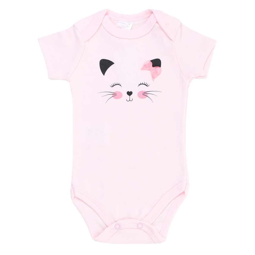 Conjunto Bebê Mini Moon Body E Short Gata Laço Conjunto Bebê Mini Moon Body E Short Gata Laço