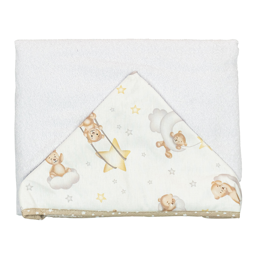 Toalha Bublim Sonhos Com Capuz Estampado E Forro Fralda Urso Toalha Bublim Sonhos Com Capuz Estampado E Forro Fralda Urso