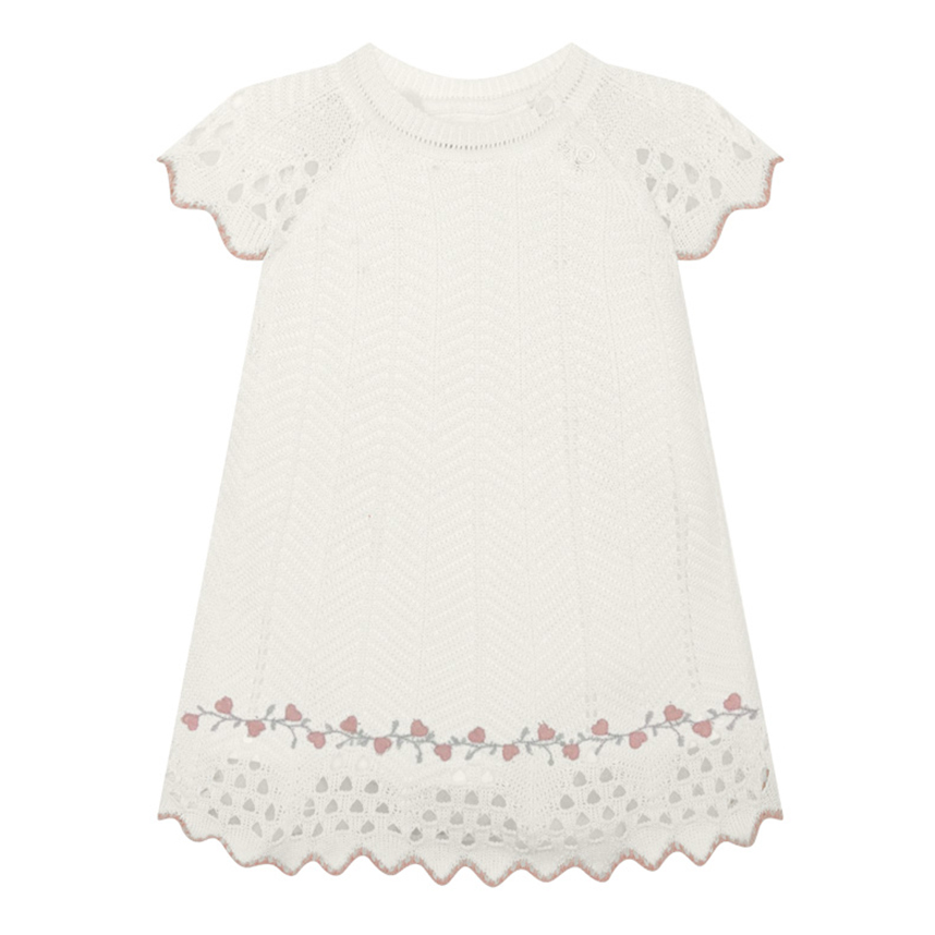 Vestido Bebê Milon Com Calcinha Tricot Tricoline 2 Peças Vestido Bebê Milon Com Calcinha Tricot Tricoline 2 Peças