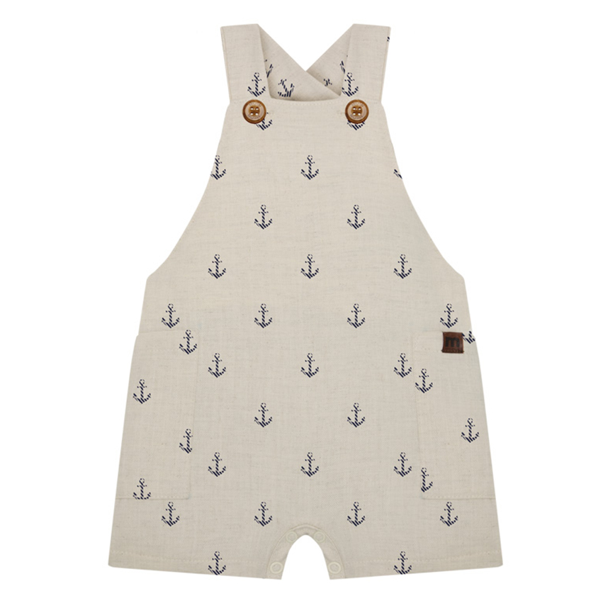 Macacão Bebê Milon com Body Estampa Âncora 2 Peças