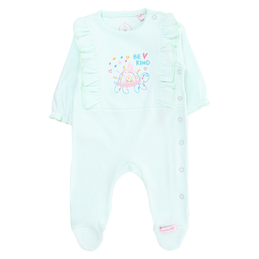 Macacão Longo Presente De Anjo Suedine Bordado Tartaruga