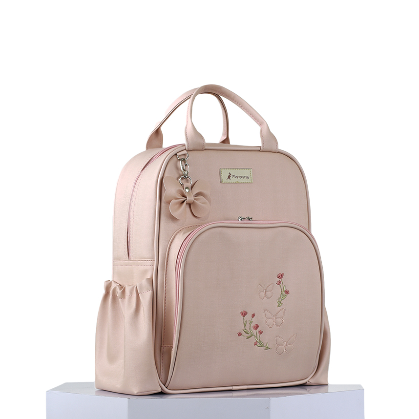 Mochila Mappyng Detalhe Bordado Borboleta E Laço