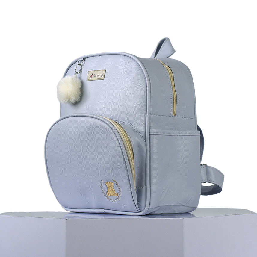 Mochila Mappyng Detalhe Bordado Urso E Pompom