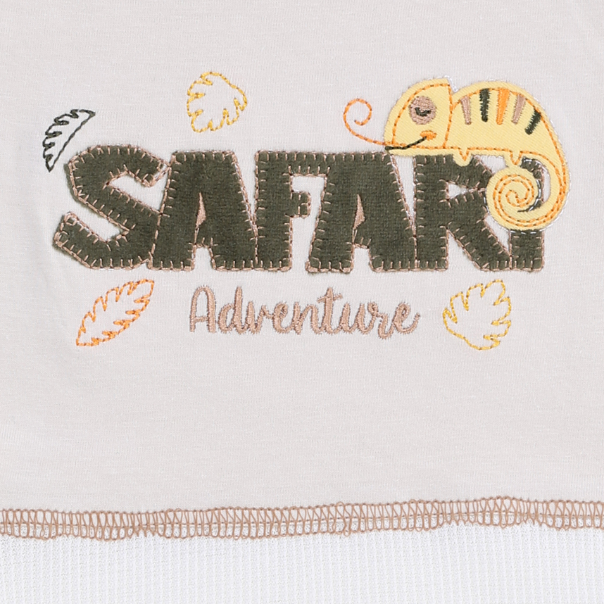 Macacão Curto Presente de Anjo Estampa Safari