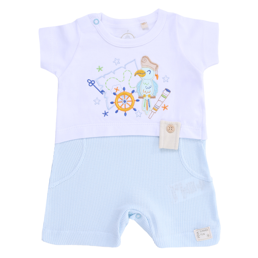 Macacão Curto Presente de Anjo Estampa Pirata