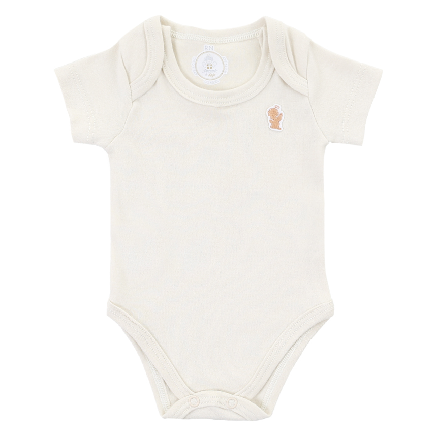 Body Bebê Presente De Anjo Estampa Safari 3 Peças