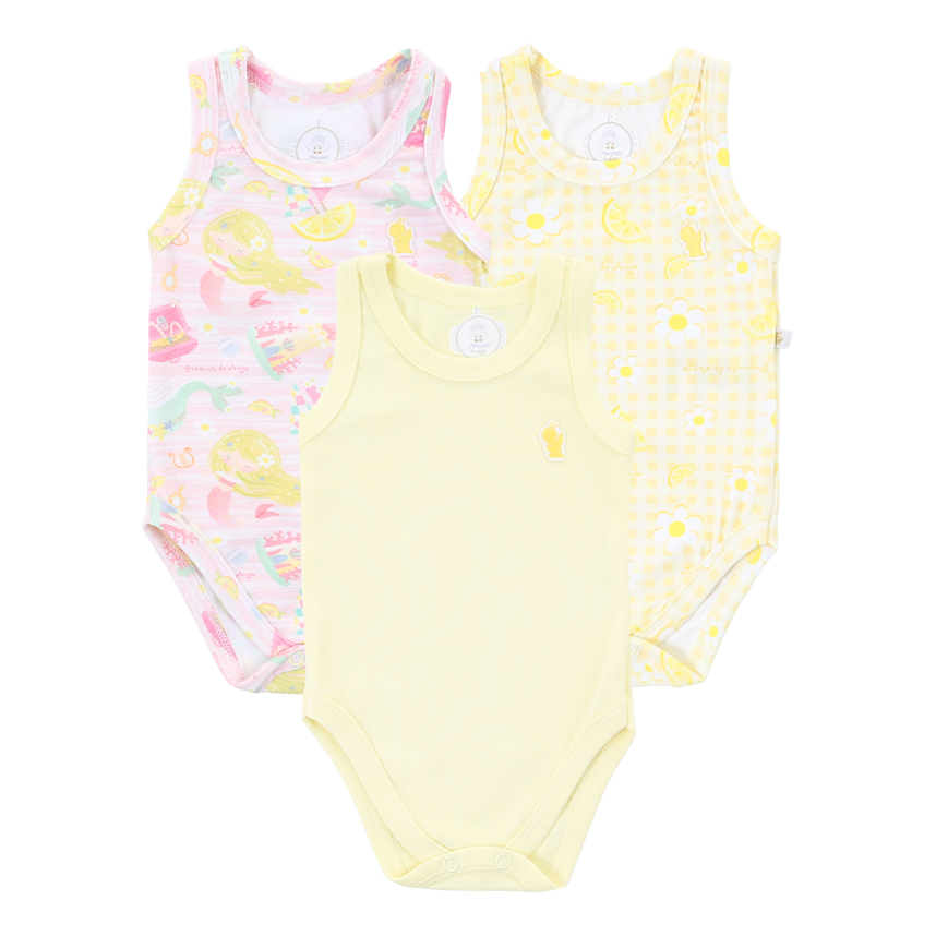 Body Regata Presente De Anjo Estampa Cítrica 3 Peças