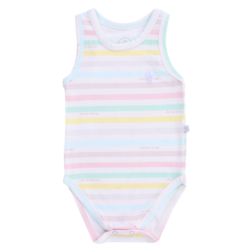 Body Regata Presente De Anjo Estampa Circo 3 Peças