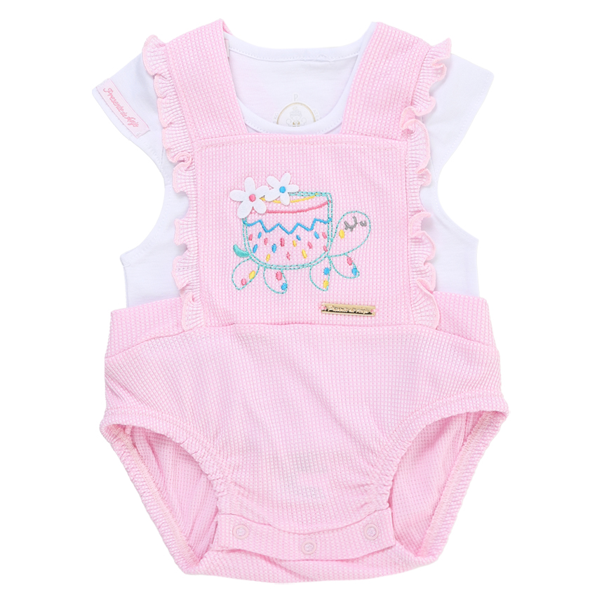 Banho De Sol Presente De Anjo Bordado Tartaruga 2 Peças