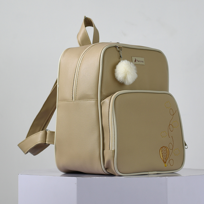 Mochila Mappyng Bordado Balão Com Pompom