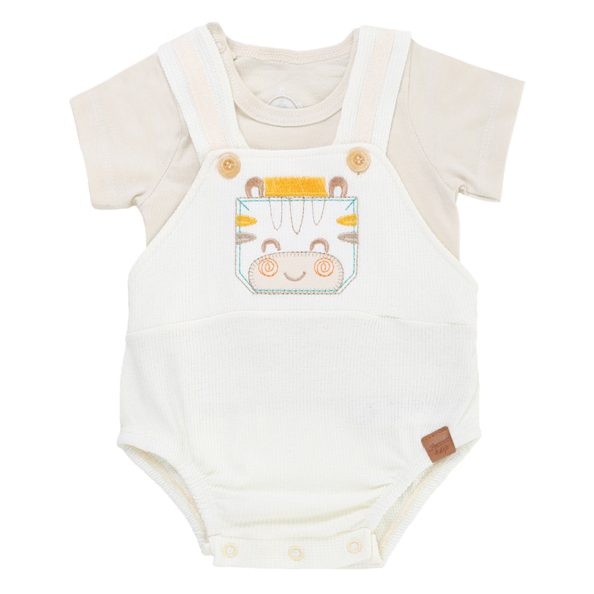 Banho de Sol Presente De Anjo 2 Peças Bordado Zebra Banho de Sol Presente De Anjo 2 Peças Bordado Zebra