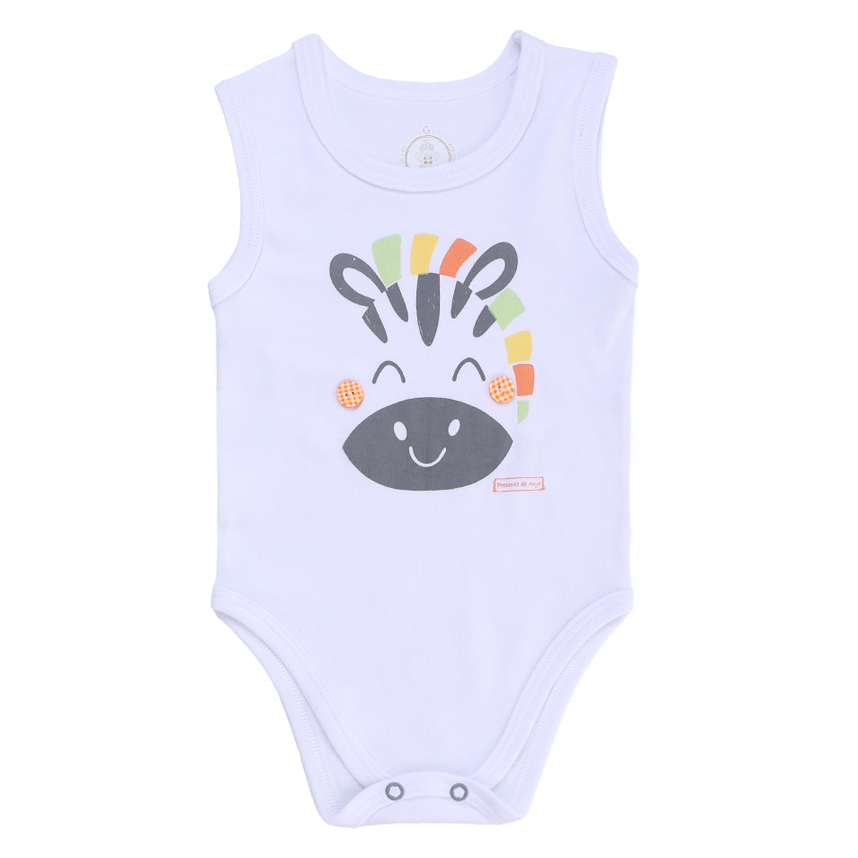 Conjunto Presente De Anjo Body E Bermuda Estampa Zebra