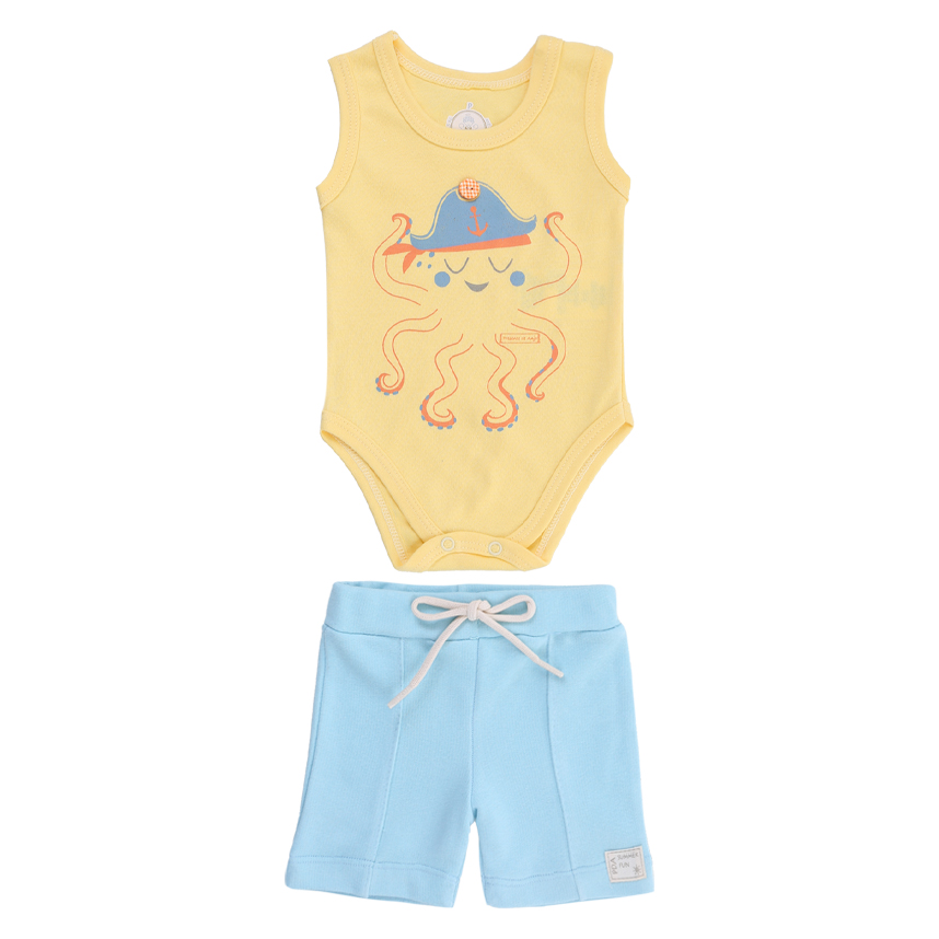 Conjunto Presente De Anjo Body E Bermuda Estampa Polvo