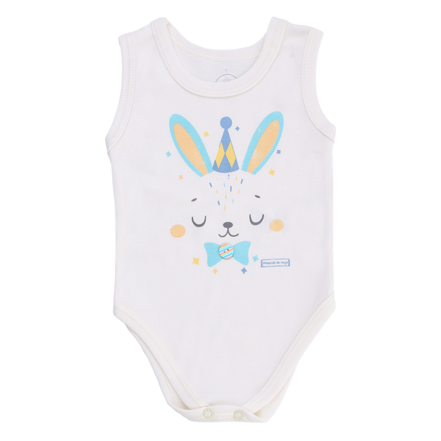 Conjunto Presente De Anjo Body E Bermuda Estampa Coelho